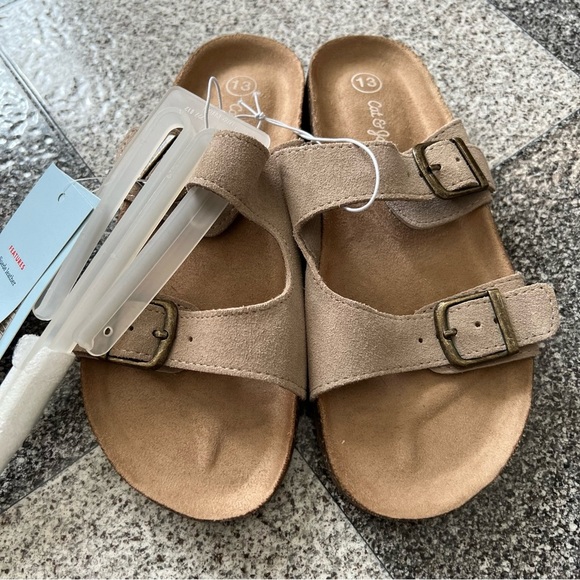 Cat & Jack | Shoes | Cat Jack Brown Suede Double Strap Sandals Size 3 ...